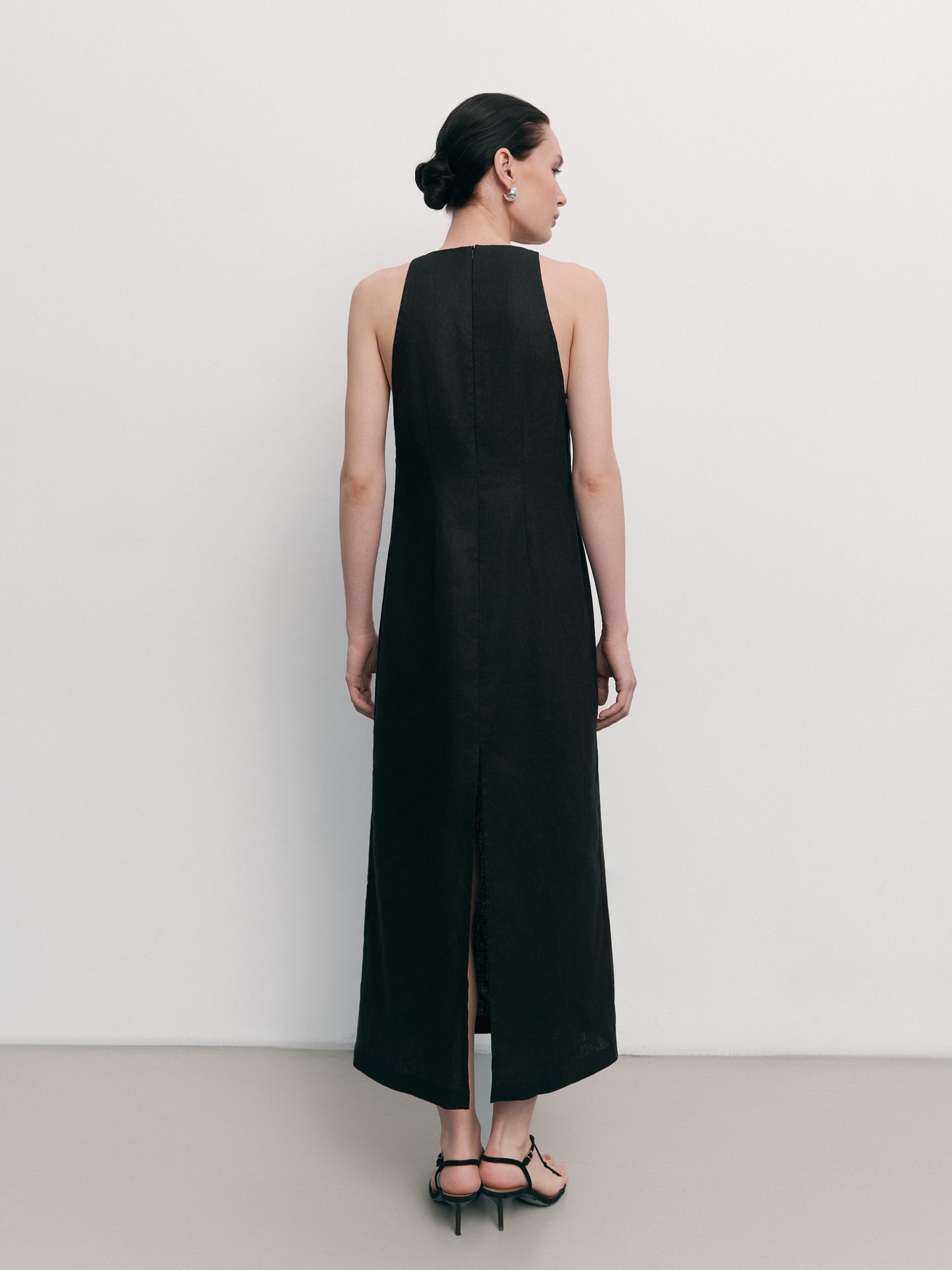 Black dress with a back slit
