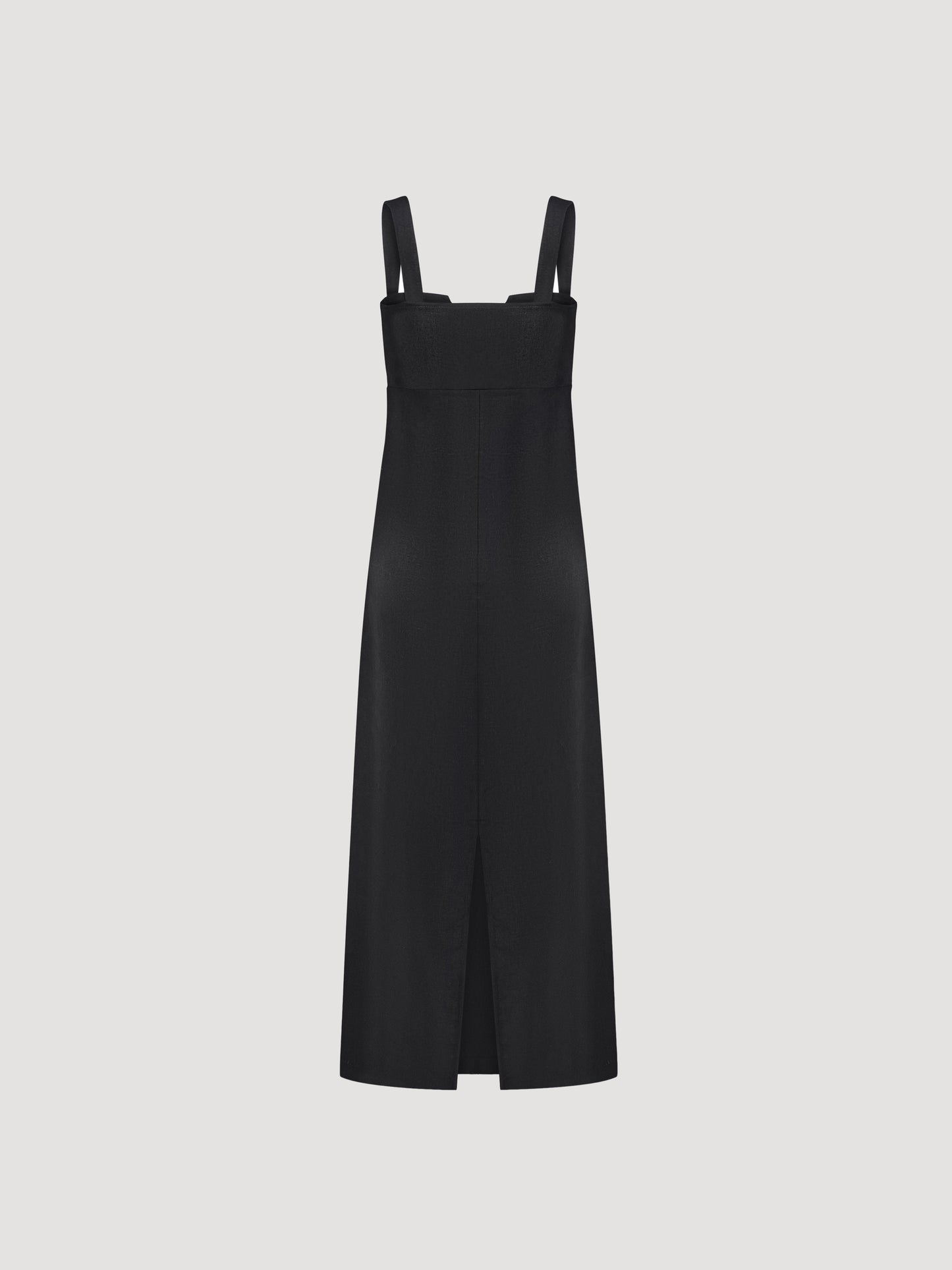 Linen dress with straps